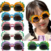 Kids Sunglasses Stylish and Compact Kids Eyewear for Summer (Brown)